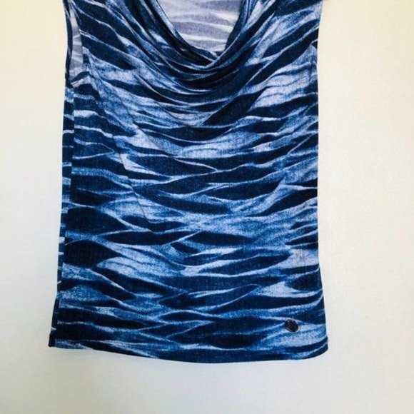 Michael Kors Blue Print Sleeveless- Size Small - Picture 6 of 11